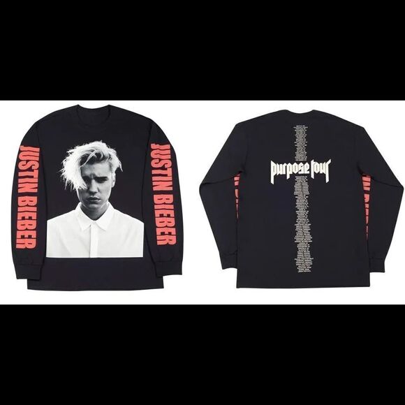 Justin Bieber Purpose Tour Long Sleeve - Picture 1 of 7